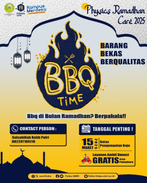 Unik! ‘BBQ Time’ ala Fisika UMRI: Bukan Bakar Daging, Tapi Sulap Barang Bekas Jadi Donasi Lebaran