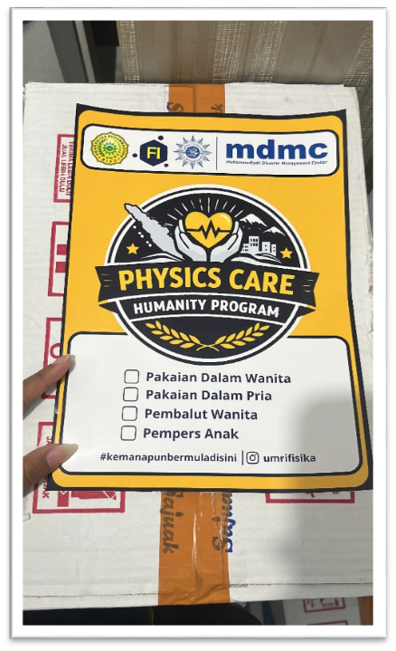 Mahasiswa Fisika Universitas Muhammadiyah Riau Gelar Penggalangan Dana Korban Banjir Sumatra melalui Physics Care Humanity Program